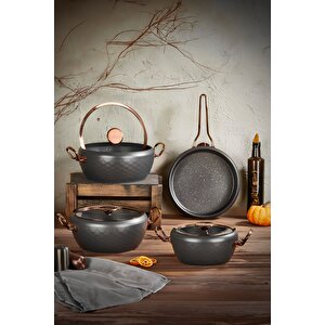 Collection Sirena 7 Parça Granit Tencere