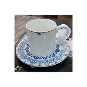 Collection 11116 Mavi Star 6 Kişilik Kahve Fincan Takımı