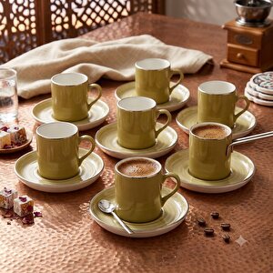 Collection Colorful Chique 12 Parça Türk Kahvesi Fincan Takımı