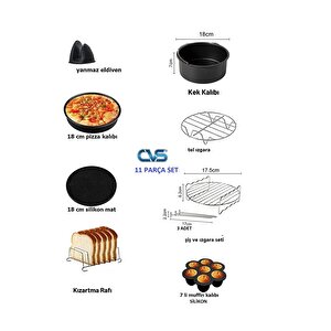 Airfryer Pişirme Aparatları Fritöz Pişirme Aksesuar Seti 11 Parça