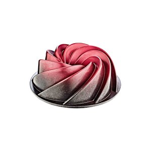 Döküm 26cm Damla Gülü Kek Kalıbı Kırmızı