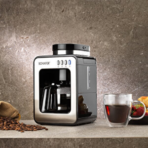 Barista Öğütücülü Filtre Kahve Makinesi-siyah