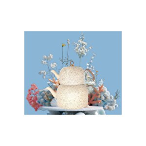 8250 Andiamo - (l) Boy -  4 Parça - Bio Granit, Sağlıklı Pfoa, Ptfe Free Çaydanlık Seti Kum Beji