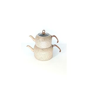 8250 Andiamo - (l) Boy -  4 Parça - Bio Granit, Sağlıklı Pfoa, Ptfe Free Çaydanlık Seti Kum Beji