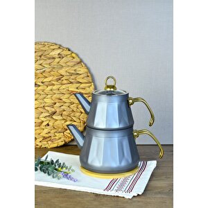 Paçi Kitchenware Metal Saplı Granit Çaydanlık Takımı