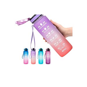 H2o Fit Gökkuşağı Pipetli Matara 1 Lt