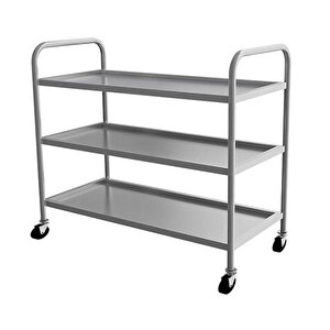 Emp.2.sv.03 Krom Servis Arabası - 3 Katlı - 55x86x90 Cm