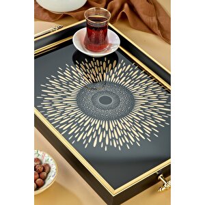 Damat Kahve Tepsisi , Kahve Tepsisi , Servis Tepsisi , Dekoratif Sunum Tepsisi