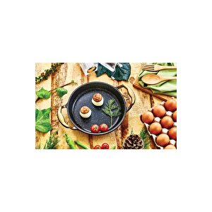 Döküm Granit Yumurta Sahanı 20 Cm Gold