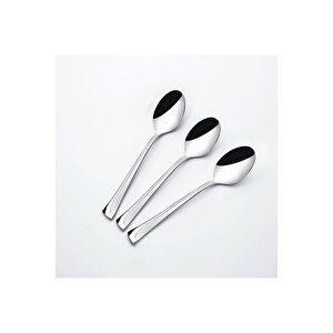 Maksi 12 Adet Saten Yemek Kaşığı 1 Düzine Saten Çelik Yemek Kaşığı 18-10 304 1. Kalite