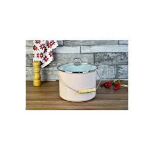 Paçi 20cm Pembe 5.25 Lt Emaye Bakraç Yoğurt Tenceresi