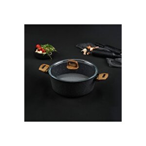 Marble Natura Granit Derin Tencere 24 Cm