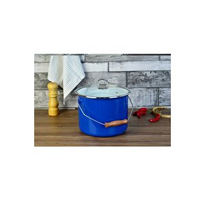 Paçi 20cm Mavi 5.25 Lt Emaye Bakraç Yoğurt Tenceresi