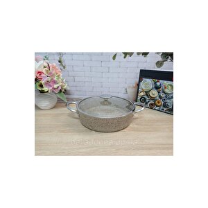 3316 Indüksiyonlu Granit Karnıyarık Tencere 28 X 8 Cm Kumbeji
