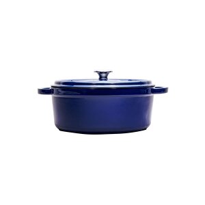Aroma Kapak Mavi Yuvarlak Tencere 32 Cm