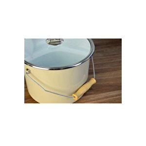Paçi 20cm Toprak 5.25 Lt Emaye Bakraç Yoğurt Tenceresi