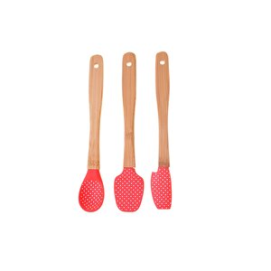Mini Bolly 3 Parça Bambu Silikon Spatula Seti