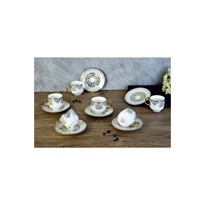 Nisa Yaldızlı Kahve Fincanı Por-101396