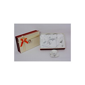 Acr Bone Porselen 6 Kişilik Köşeli Lüx Fincan Takımı