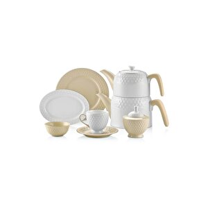 Haben Kahvaltı Takımı 32 Parça Sarı