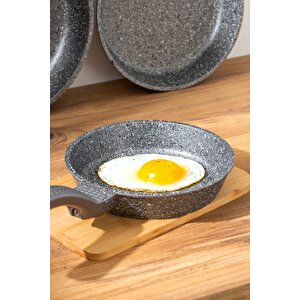 3737 Döküm Granit 3 Parça Tava Seti Gri (20-24-28 Cm)