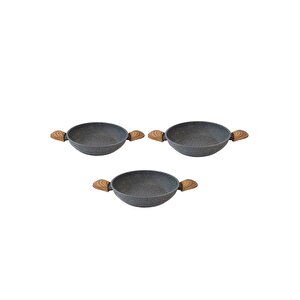 Marble Natura Granit Sahan Yumurta Tavası 18 Cm - 20 Cm - 22 Cm Set