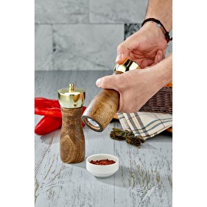 16,5 Cm 2' Li Masterchef Ahşap Tuz Ve Karabiber Öğütücü Değirmeni