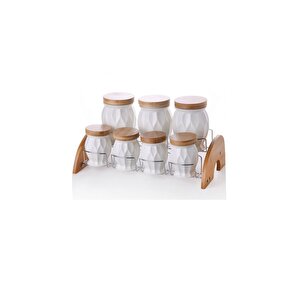 Baharat Takımı 7 Li Bambu Kapaklı Kb002
