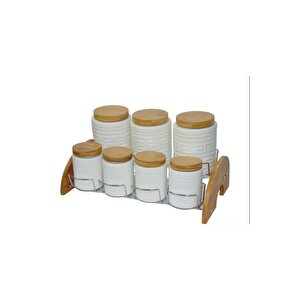 Baharat Takımı 7 Li Bambu Kapaklı Kb003