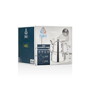 Ares Orta Boy Çelik Çaydanlık Takımı