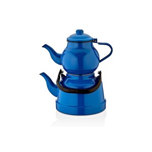 Ebru Emaye Mavi Çinko Çaydanlık Takımı (jumbo Boy 1. 5lt/4.2lt)
