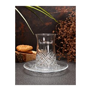 Timeless Çay Bardağı Ve Çay Tabağı Seti 6 Kişilik Orjin. Kutulu