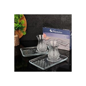Timeless 42881 Çay Bardağı Ve 54851 Sunumlu Çay Tabağı Seti 6 Kişilik