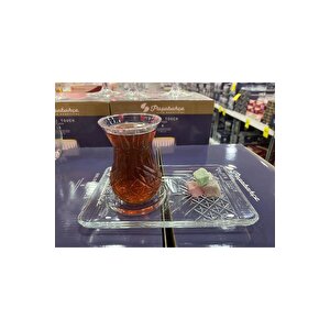 Timeless 42881 Çay Bardağı Ve 54851 Sunumlu Çay Tabağı Seti 6 Kişilik