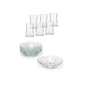 Keyifli Heybeli 12 Parça Çay Seti  P54361 + P42361