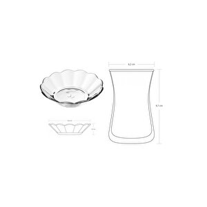 Paşabahçe Keyifli Heybeli 12 Parça Çay Seti  P54361 + P42361