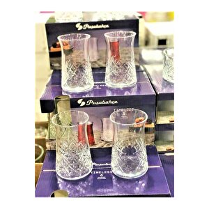 12'li Timeless Çay Bardağı Kristal Kesme Bardak Sadece Bardak