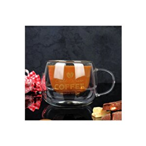 Perotti 300 Ml Double Cold Brew Çift Cidarlı 2 Li̇ Kupa Cam Bardak Seti 300 Ml