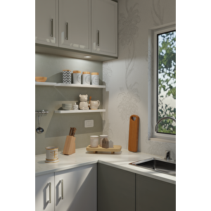 60 Cm Beyaz Mdf Uçan Duvar Rafı Gizli Bağlantı Kitaplık