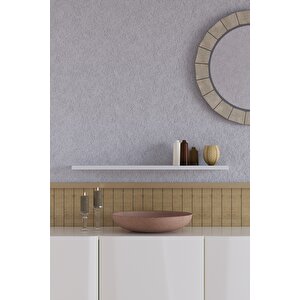 70 Cm Mat Beyaz Mdf Uçan Duvar Rafı Gizli Bağlantı Kitaplık