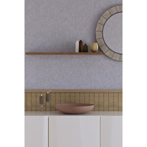 70 Cm Safir Meşe Mdf Uçan Duvar Rafı Gizli Bağlantı Kitaplık
