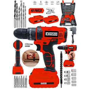 DAFLONG ITALY STYLE SERIES 12 V 1.5 AH ŞARJLI MATKAP-KRMZ