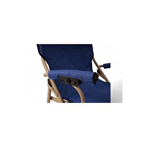 Katlanır Kamp Sandalyesi Bardaklıklı - Taşıma Çantalı - 115 Kg Lacivert