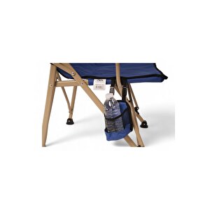 Katlanır Kamp Sandalyesi Bardaklıklı - Taşıma Çantalı - 115 Kg Lacivert