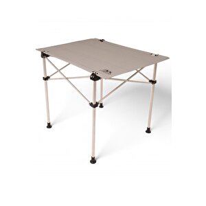 Katlanabilir Kumaş Kamp Ve Piknik Masası Alüminyum Xl Model ,73 X 53 X 58 Cm Gri