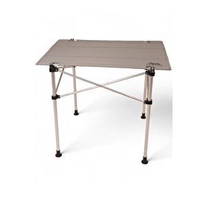 Katlanabilir Kumaş Kamp Ve Piknik Masası Alüminyum Xl Model ,73 X 53 X 58 Cm Gri