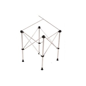 Katlanabilir Kumaş Kamp Ve Piknik Masası Alüminyum Xl Model ,73 X 53 X 58 Cm Siyah