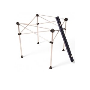 Katlanabilir Kumaş Kamp Ve Piknik Masası Alüminyum Xl Model ,73 X 53 X 58 Cm Lacivert