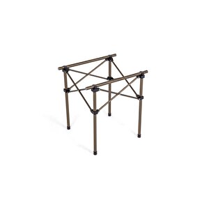 Basic Alüminyum Katlanır Portatif Kamp Ve Piknik Masası ( Küçük Boy 49cmx52cmx49cm) Kahve