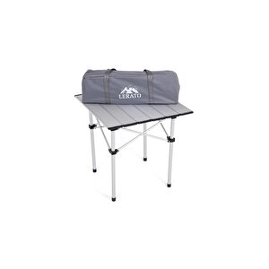 Basic Alüminyum Katlanır Portatif Kamp Ve Piknik Masası ( Küçük Boy 49cmx52cmx49cm) Gri